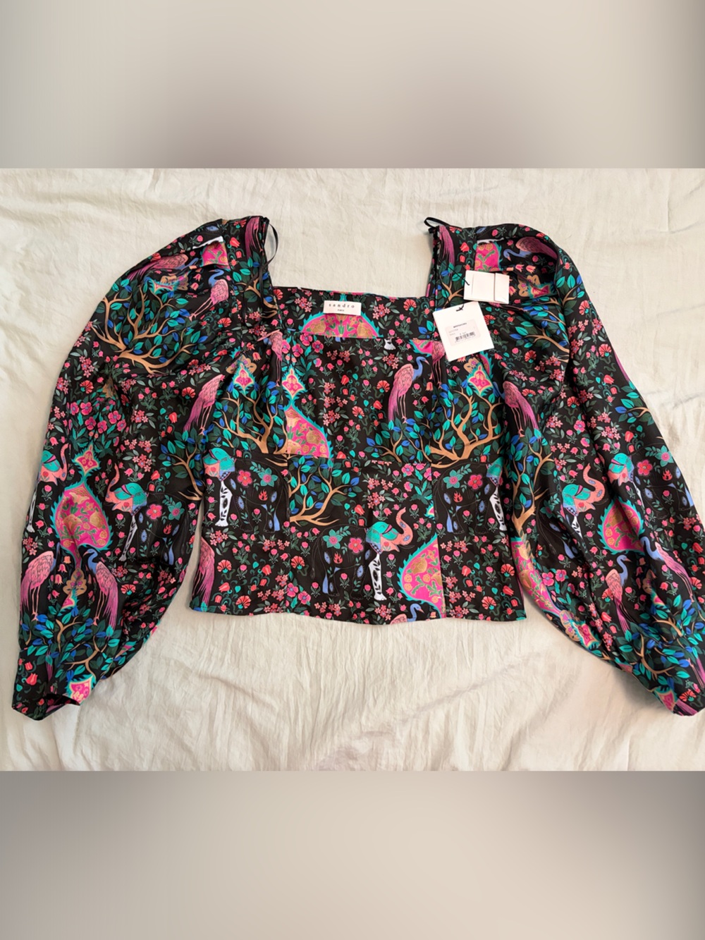 Sandro Paris Floral Silk Top -  NWT!